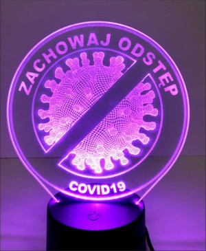 Lampka LED 3D  COVID 19
