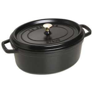 Staub Garnek żeliwny owalny 5.5 ltr, czarny