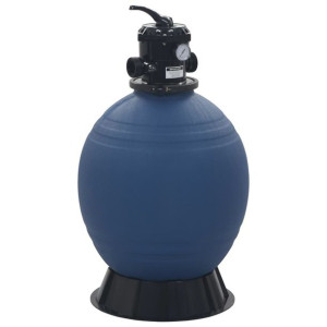 VidaXL Piaskowy filtr basenowy z zaworem 6 drożnym, niebieski, 560 mm