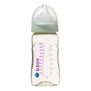 Butelka ze smoczkiem do karmienia niemowląt wykonana z PPSU, 240 ml, Sage,
