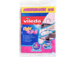 Vileda, Light&Soft, Uniwersalna ściereczka, 6 sztuk