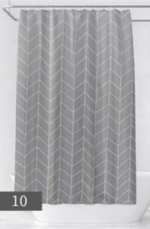 Zasłona prysznicowa 180 x200cm szary geometryczny