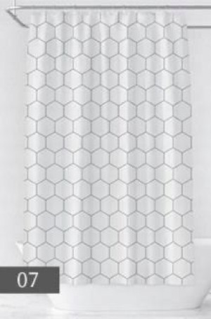 Zasłona prysznicowa 180cm x200cm wzór geometryczny