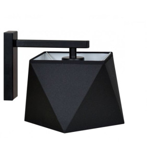 Kinkiet z abażurem materiał Diament  BLACK