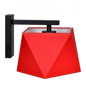 Kinkiet z abażurem materiał Diament  RED