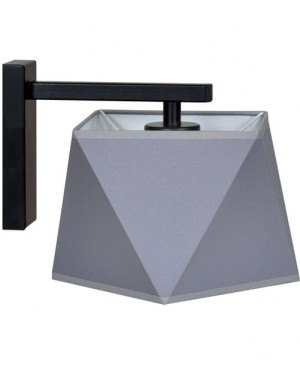 Kinkiet z abażurem materiał Diament  GREY