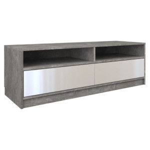 Stolik Szafka Rtv Karo 120cm Beton Biel Połysk