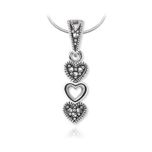 Srebrna Zawieszka Serduszka