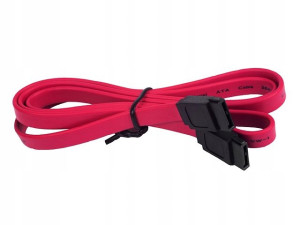 Czerwony Prosty Przewód SATA 6GB/S 100cm Lanberg