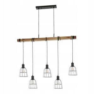 Italux Żyrandol PND-4290-5-L Ponte Loft Drewno