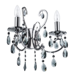 Kinkiet Barocco Mb72709-2bch Czarny Chrom Italux