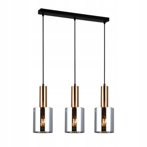 Italux Żyrandol Sardo PND-5581-3-BRO+SG dymiony