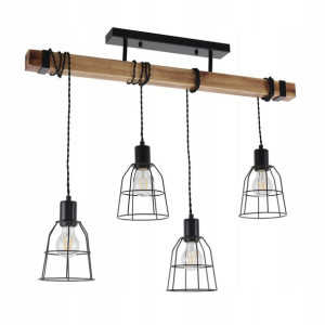 Italux Żyrandol PND-4290-4-L Ponte Loft Drewno