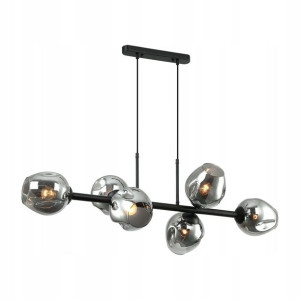 Nowoczesny Żyrandol Borgo PND-30843-6 BK+SG ITALUX