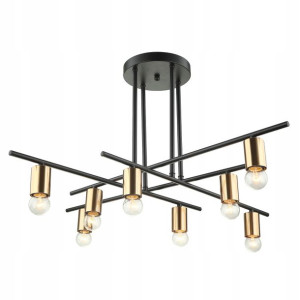 Italux Żyrandol Normani MDM3658/8 BK+BRO