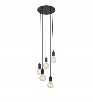 Markslojd Żyrandol SKY czarny loft 107467