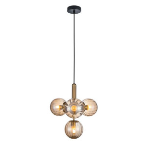 Italux Żyrandol Ravena PND-2324-4B BRO+AMB