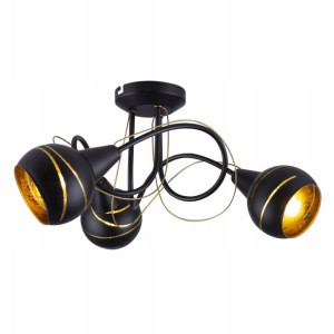 Globo Czarno-złoty Plafon 54005-3D LOMMY