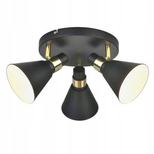 Italux Plafon BIAGIO czarny złoty MB-H16079CK-3