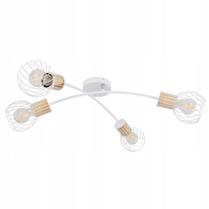Nowoczesny Biały Plafon 54012-4D LUISE GLOBO