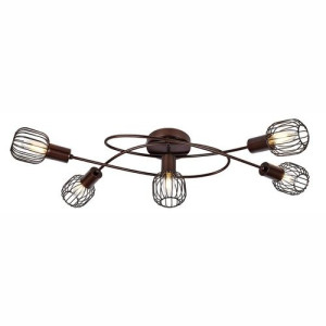 Plafon Akin brązowy metal 5x E14 40W GLOBO 54801-5