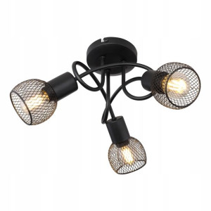 Nowoczesny Plafon czarny 54028-3S FIASTRA GLOBO
