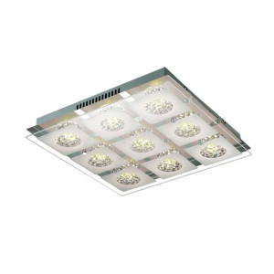 Plafon LED DECLAN C29541F-9R ITALUX Chrom Kryształ