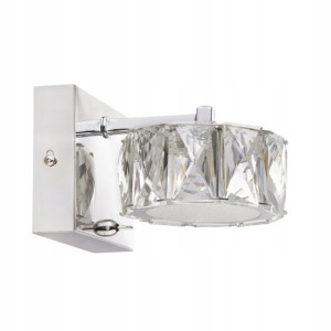 Kinkiet Amur 49350-1W chrom kryształ LED 8W GLOBO