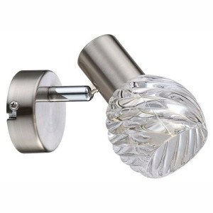 Kinkiet Boronia szkło chrom nikiel GLOBO 54344-1O