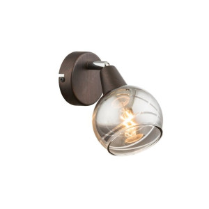 Kinkiet Isla szkło brąz chrom LED GLOBO 54347-1 WŁ