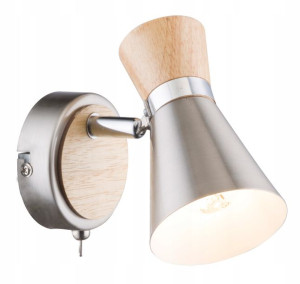 Kinkiet Spot Aeron E14 54807-1 GLOBO Drewno WŁ