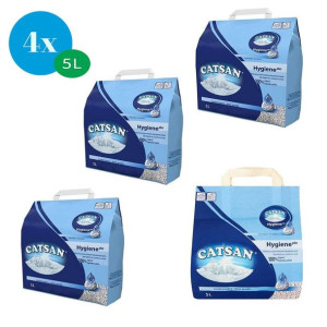 CATSAN Hygiene plus 4x5L - higieniczny żwirek dla kota bentonitowy Niezbryl