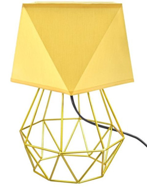 Lampka nocna Diament żółta złota