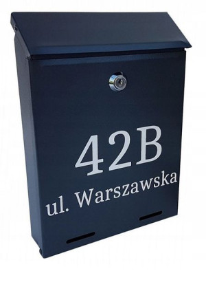 Skrzynka na listy pocztowa YORK - nr domu, - NAPIS