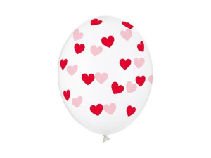 Balony 30cm w Serduszka 50 sztuk SB14C-228-099R-50x