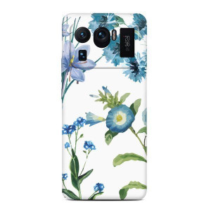 Casegadget Etui Nadruk Niebieskie Kwiaty Na Białym Xiaomi Mi 11 Ultra