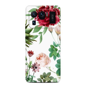 Casegadget Etui Nadruk Czerwona Róża I Liście Na Białym Xiaomi Mi 11 Ultra