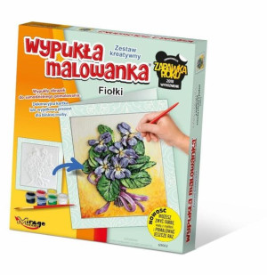 Wypukła Malowanka Kwiaty Fiołki