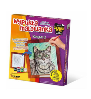 Wypukła Malowanka Kot Dragon Li