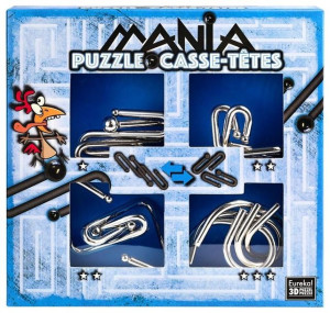 Łamigłówki Metalowe 4 Szt Puzzle Mania Nieb G3