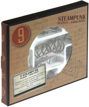 Łamigłówki Metalowe 9 Szt Steampunk Brązowy G3