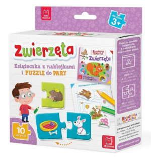 Zwierzęta Książeczka + Puzzle Do Pary
