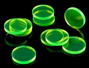 Znaczniki Akryl Zielone Fluo Okrągłe 22x3mm 10szt