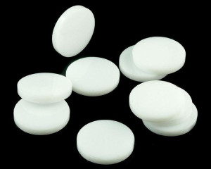 Znaczniki Akryl Białe Okrągłe 22x3mm 10szt