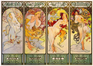 Puzzle 1000 Cztery Sezony, Alfons Mucha, 1900