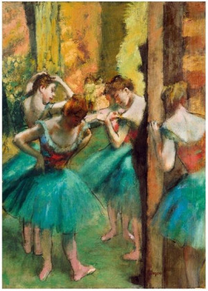 Puzzle 1000 Różowa I Zielona Tancerka, Degas