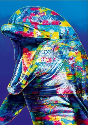 Puzzle 1000 Delfin Pełen Kolorów