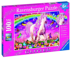 Puzzle 100 Jednorożec Xxl Brokat