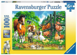 Puzzle 100 Zwierzęta Razem