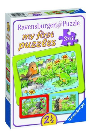 Puzzle 3x6 Małe Zwierzęta